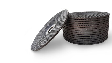 Pack of electrical cutting and grinding machine circular blades isolated