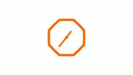 Amazing brown color counting down clock icon on white background