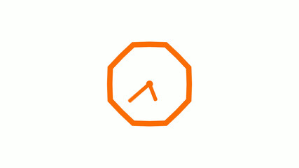 Amazing brown color counting down clock icon on white background