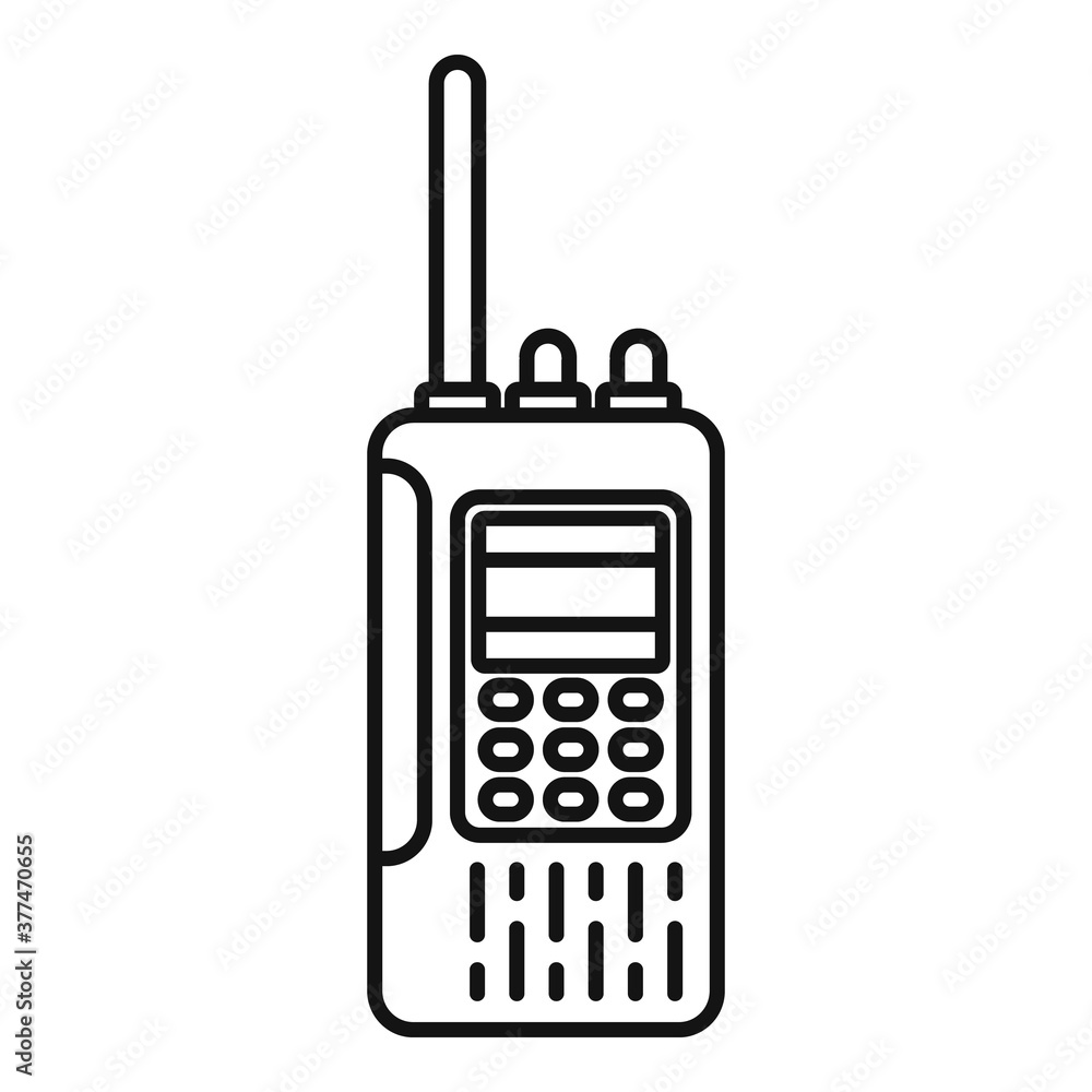 Poster walkie talkie way icon. outline walkie talkie way vector icon for web design isolated on white backg