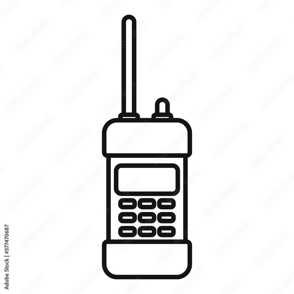 Aufkleber walkie talkie security icon. outline walkie talkie security vector icon for web design isolated on w