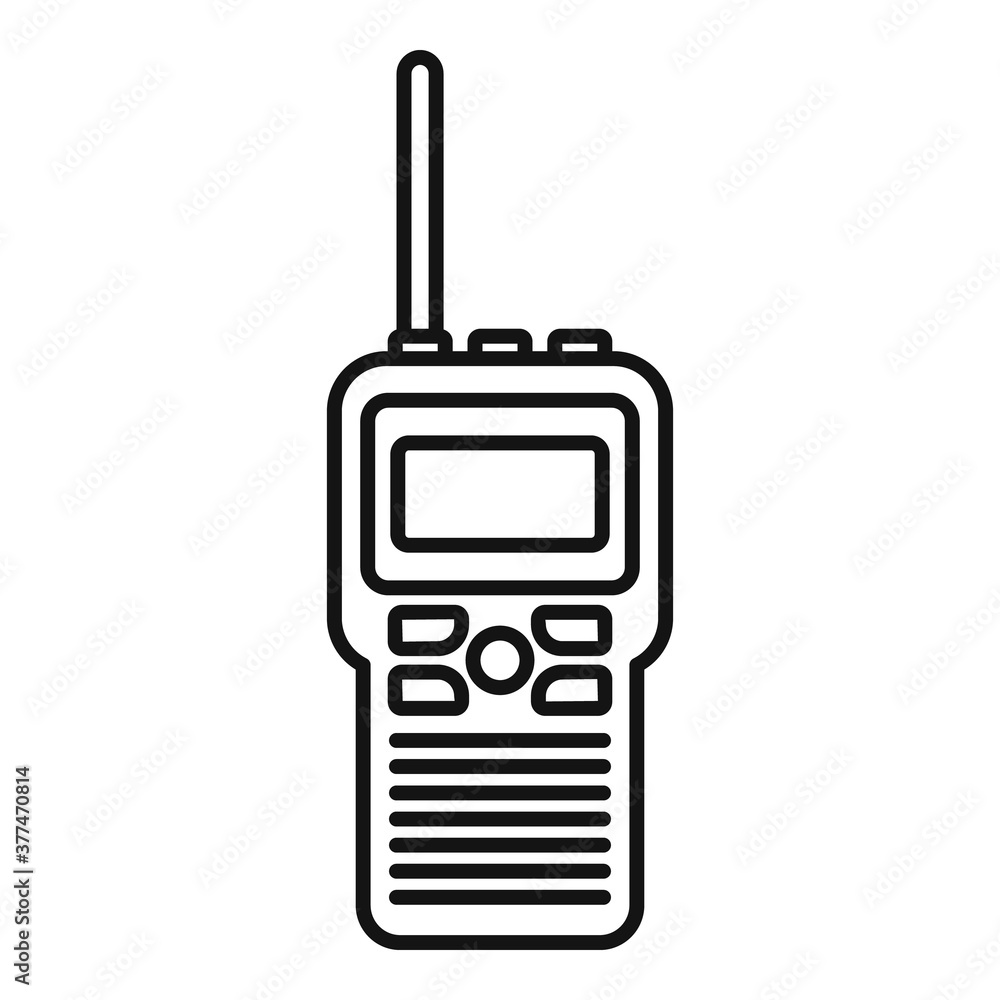 Poster walkie talkie mobile icon. outline walkie talkie mobile vector icon for web design isolated on white