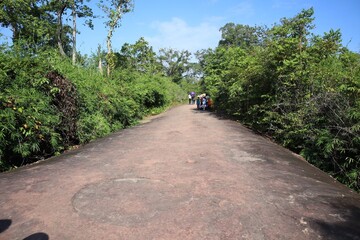 Phu Sing Hin, Sam Whale, Bueng Kan, Thailand Landscape with mountains and skies The beauty of large stones That occur from nature Is an unseen Thai tourist destination