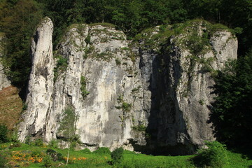 A group of limestone rocks in the Ojc&oacute;w National Park known as the Bachelor Rocks