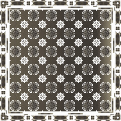 Decorative pattern of Brown baroque motif Design background.