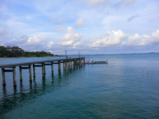 Khao Laem Ya National Park, the evening with water and beautiful sky, suitable for tourism presentation in Rayong and Thailand.