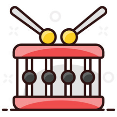 
A vector design of music drum 
