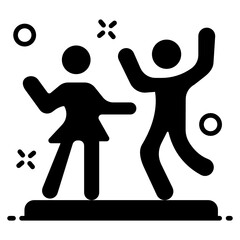 
design of dance icon, party time 
