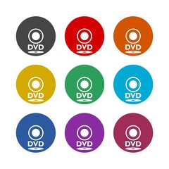 Simple DVD icon, color set