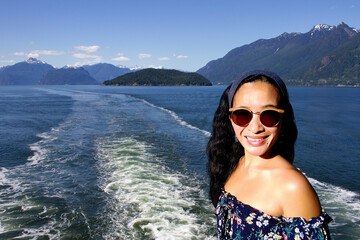 Selfie Woman Scenic Travel West Vancouver