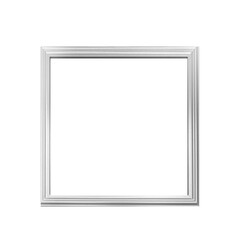 White wooden photo frame isolated on a white background