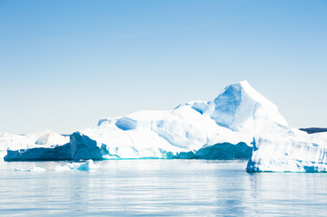 Big iceberg in Ilulissat icefjord, Greenland. Atlantic ocean