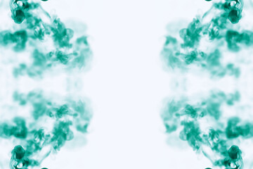 Background of paint in the water. Puffs of paint in water. The dissolution of the dye in water. Water pollution. Concept art creativity.