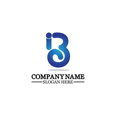 Abstract letter b logo vector. B logo symbol icon design template.