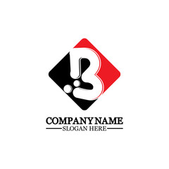 Abstract letter b logo vector. B logo symbol icon design template.