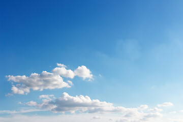 Blank sky surface with small clouds