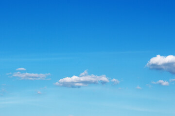 Blank sky surface with small clouds