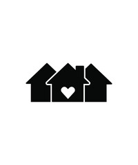 house with love icon,vector best flat icon.