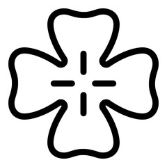 Hurling ireland leaf icon. Outline hurling ireland leaf vector icon for web design isolated on white background