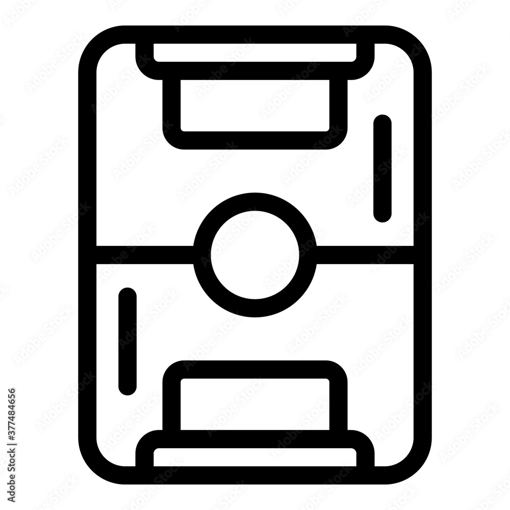 Poster hurling field icon. outline hurling field vector icon for web design isolated on white background