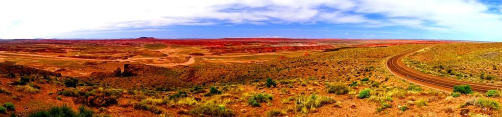 North America, Arizona, Petrified Forest National Park, Painted Desert overlooks