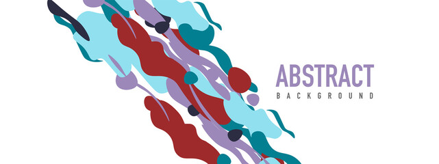 Trendy liquid style shapes abstract design, dynamic vector background for placards, brochures, posters, web landing pages, covers or banners