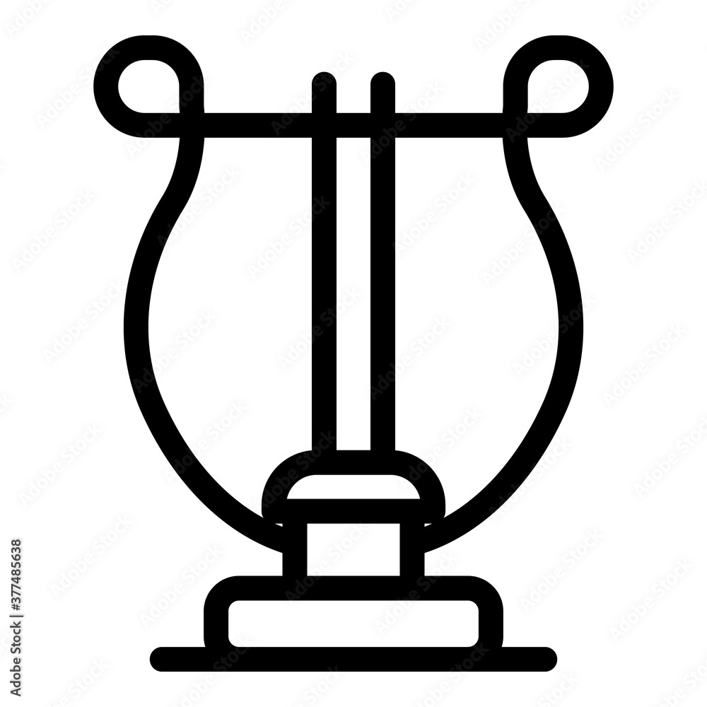 Poster instrument harp icon. outline instrument harp vector icon for web design isolated on white backgroun