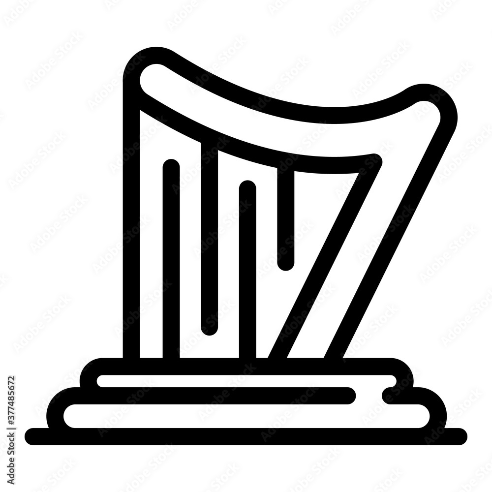 Poster irish harp icon. outline irish harp vector icon for web design isolated on white background