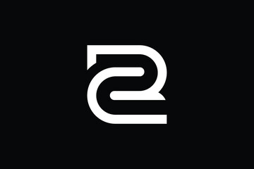 Minimal Innovative Initial RC logo and CR logo. Letter RC CR creative elegant Monogram. Premium Business logo icon. White color on black background