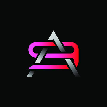 A9 or 9A Logo Design, Letter & number Combination Based Logo in Black Background, Vector