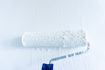 House construction and renovation. Interior decoration of the room. Painting and wallpapering in the apartment