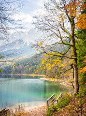 Eibsee Zugspitze in Deutschland, See, Berge, Bayern, Alpen, Zugspitze, Landschaft, Natur, / Eiblake in Germany, Mountains, Bavaria, Alps, Landscape, Nature, Panorama 