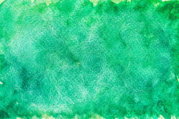 Fototapeta na wymiar Hand painted green watercolor background. 