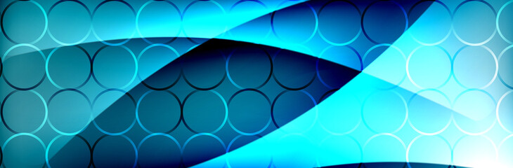 Fluid gradient neon color waves, vector abstract background