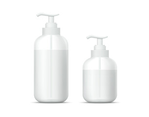 Hand sanitizer spray gel. Hygienic antiseptic bottle against bacteria, fungi, viruses. Capacity for personal hygiene and home disinfection.