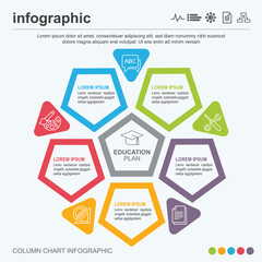 Education infographic template design