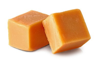 two caramel candies