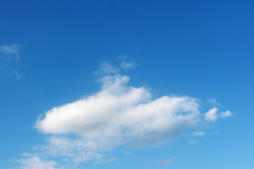 Blank sky surface with small clouds
