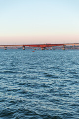 Obraz premium bridge over the river in Nikolaev city