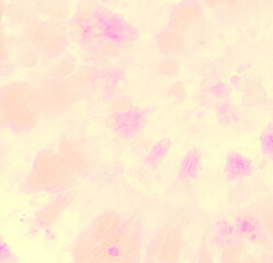 Yellow Spiral Painting. Art Grunge Roll. Batik 