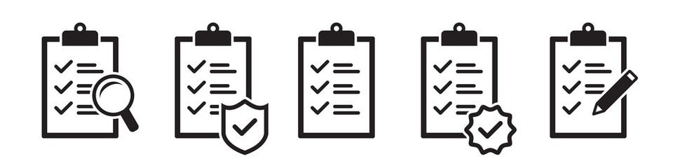 Checklist vector icons collection in simple design