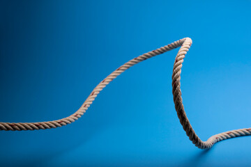 wavy rope on blue background