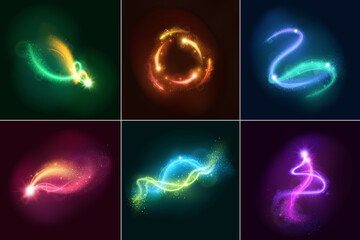 Magic Sparkles Realistic Design Concept