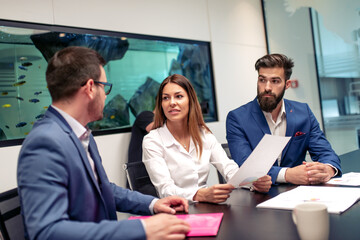 Business people working as a team in the office.