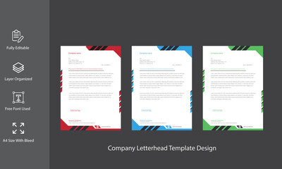 Corporate Business Letterhead Template Design.