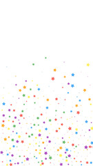 Festive neat confetti. Celebration stars. Joyous s
