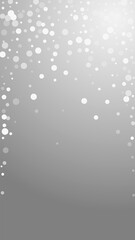 White dots Christmas background. Subtle flying sno