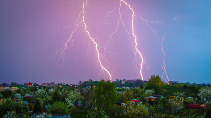 lightning in the city
