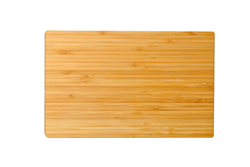 rectangular bamboo cutting board isolated on white