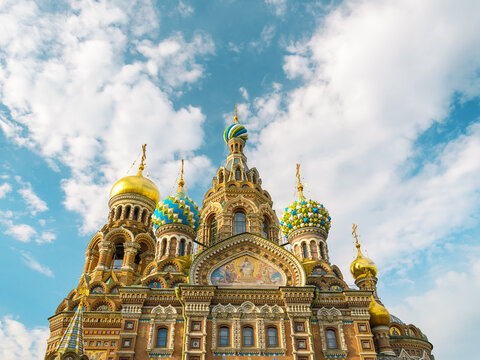 Onion Domes of Church of the Savior on Blood in St Petersburg